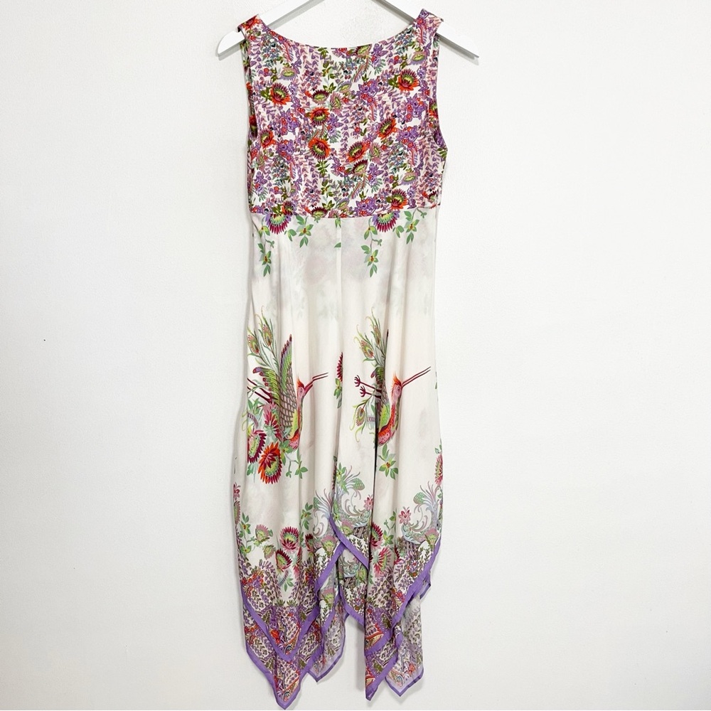 BOGO! Anthropologie Analise Floral Midi Dress Cream Size 2 - Picture 7 of 12